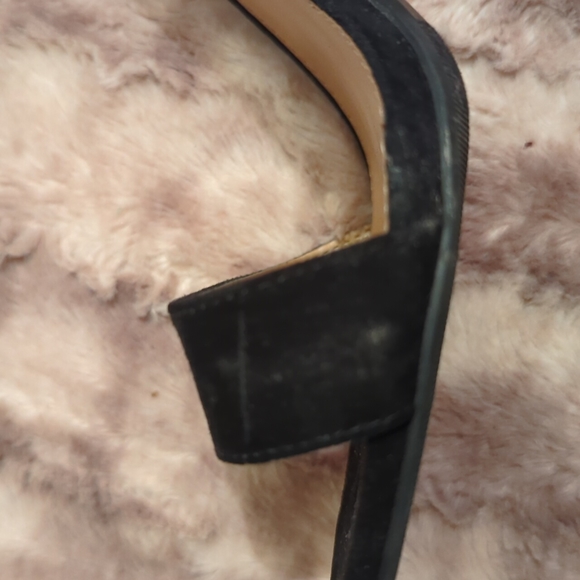 Faux Suede Block Heel Ankle Strap Sandals - Picture 7 of 7